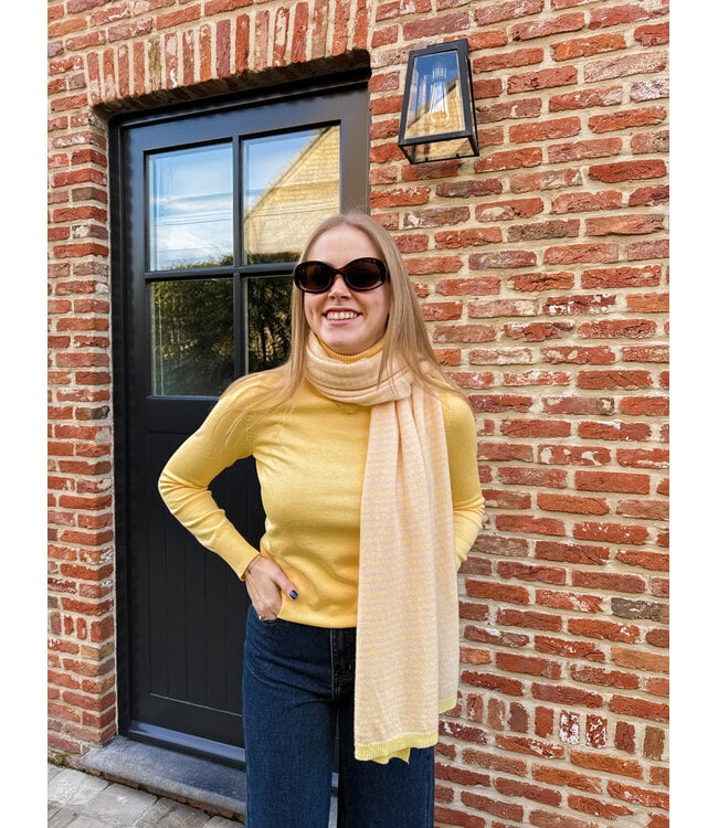 Tyra sjaal roze-geel
