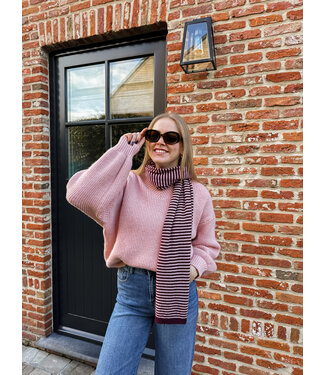 Tyra sjaal bordeaux-roze