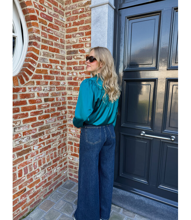 Barnes palazzo jeans donkerblauw