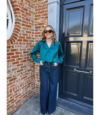 Barnes palazzo jeans donkerblauw