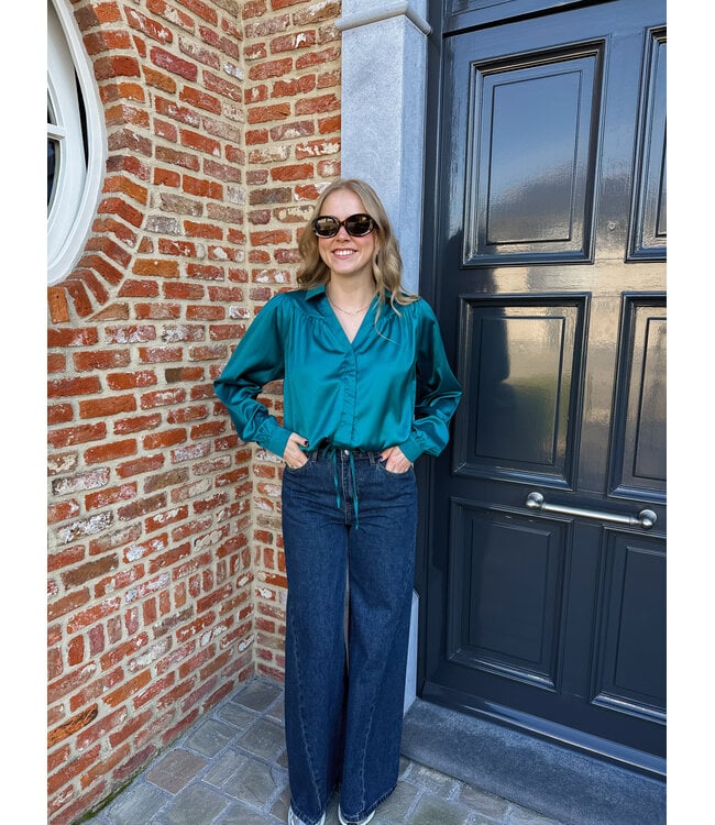 Barnes palazzo jeans donkerblauw