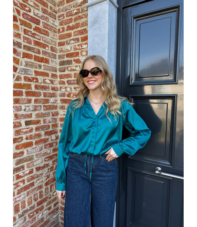 Dalia blouse teal