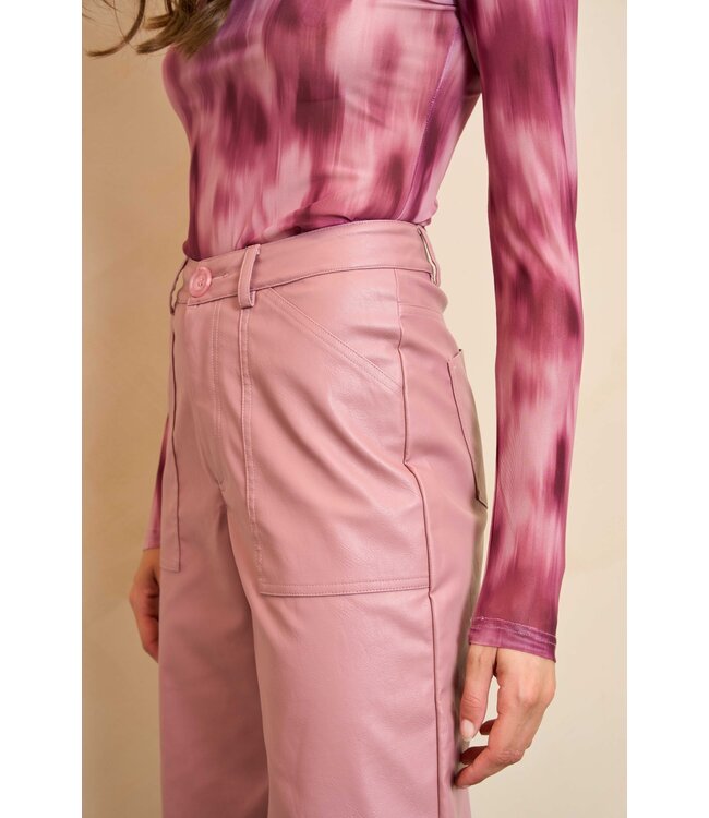 Thalie PU broek roze
