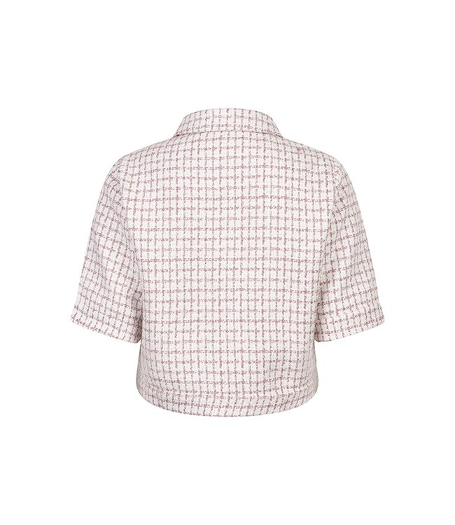 Ines top crème-roze