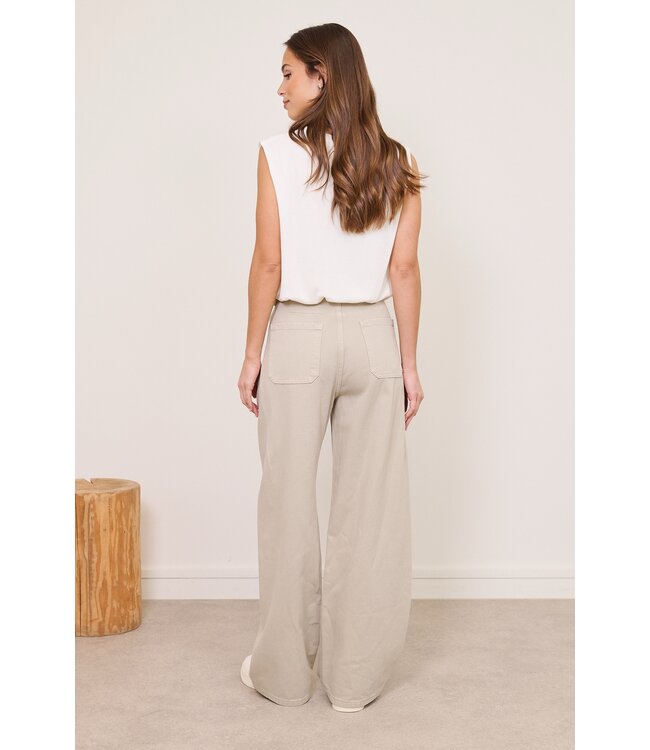 Balou barrel jeans beige