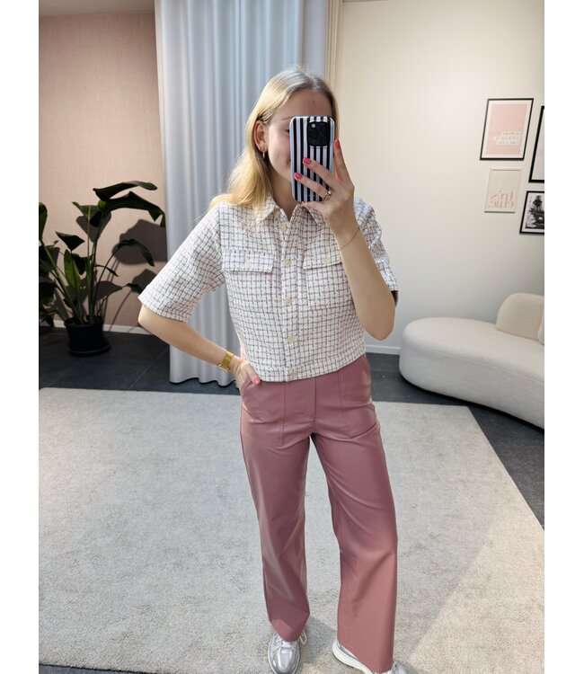 Thalie PU broek roze