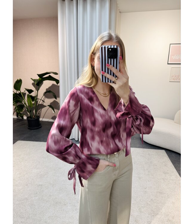 Lora blouse paars-roze