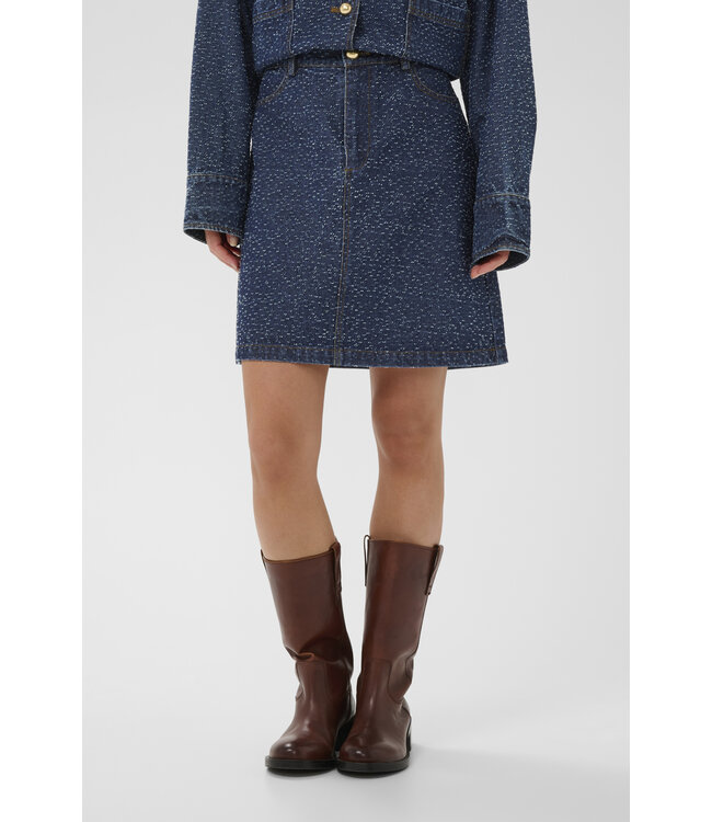 Phea denim rok donkerblauw