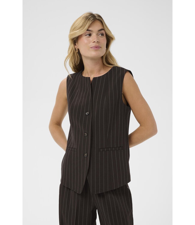 Pantelea gilet donkerbruin