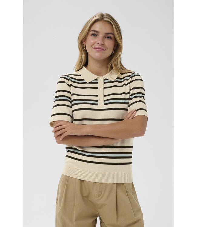 Pila polo beige-blauw