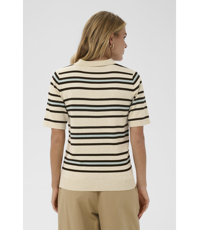 Pila polo beige-blauw