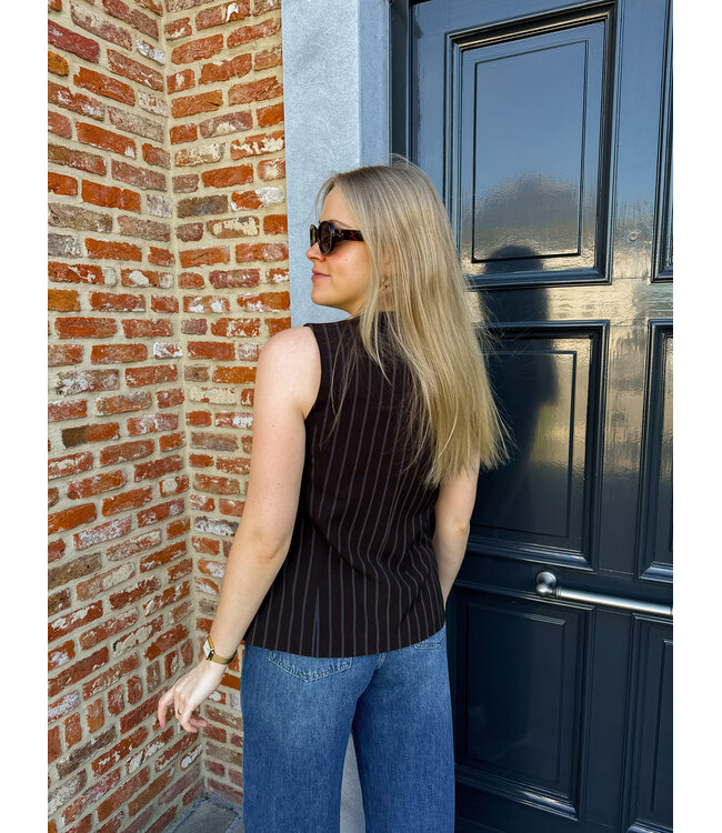 Pantelea gilet donkerbruin