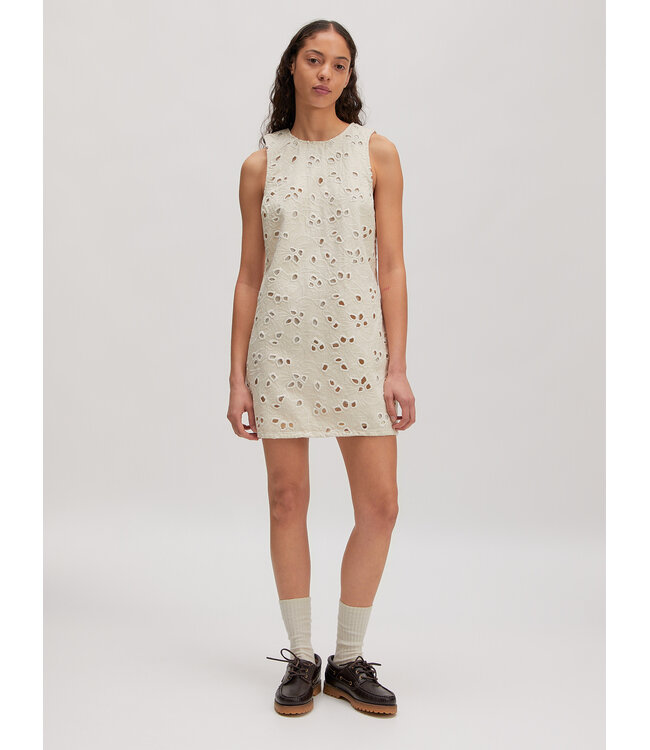 Nicky denim jurk beige