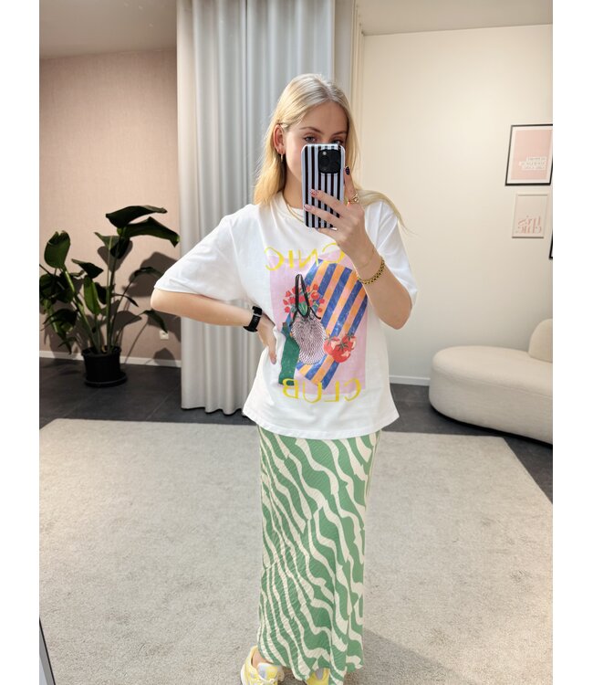 Edit rok crème-groen