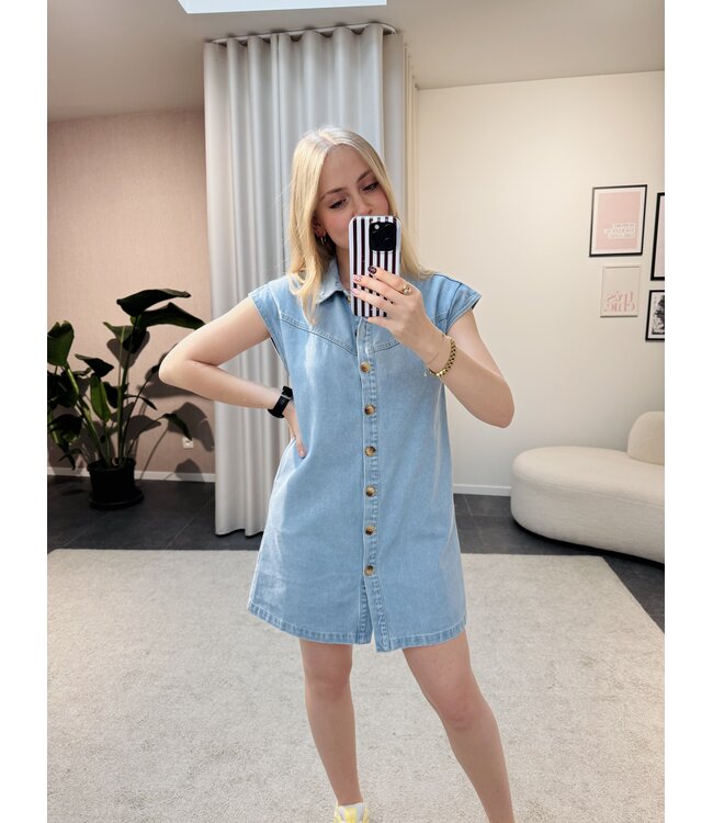 Celia denim jurk blauw