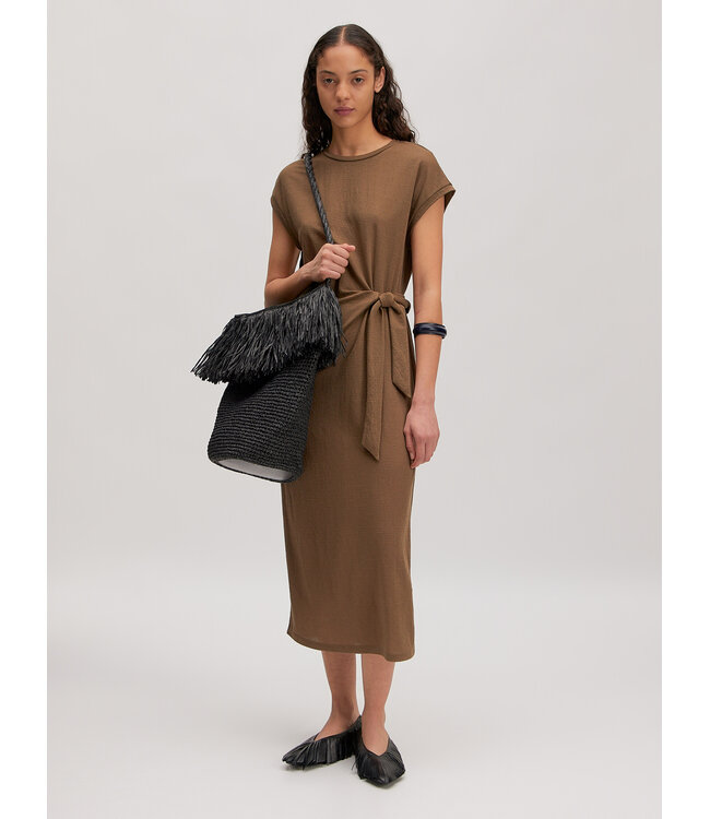Milla jurk kaki-bruin