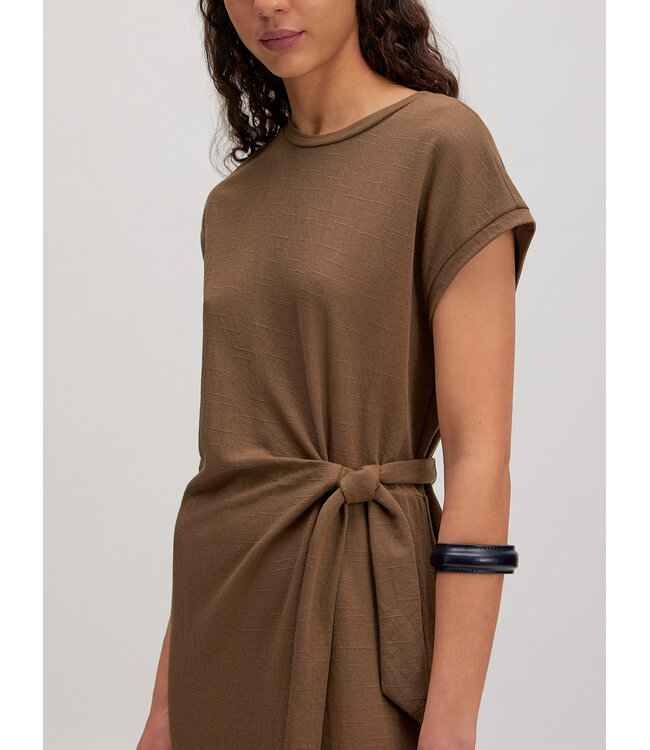 Milla jurk kaki-bruin