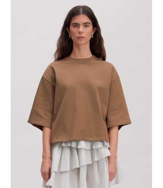 Enzo t-shirt kaki-bruin