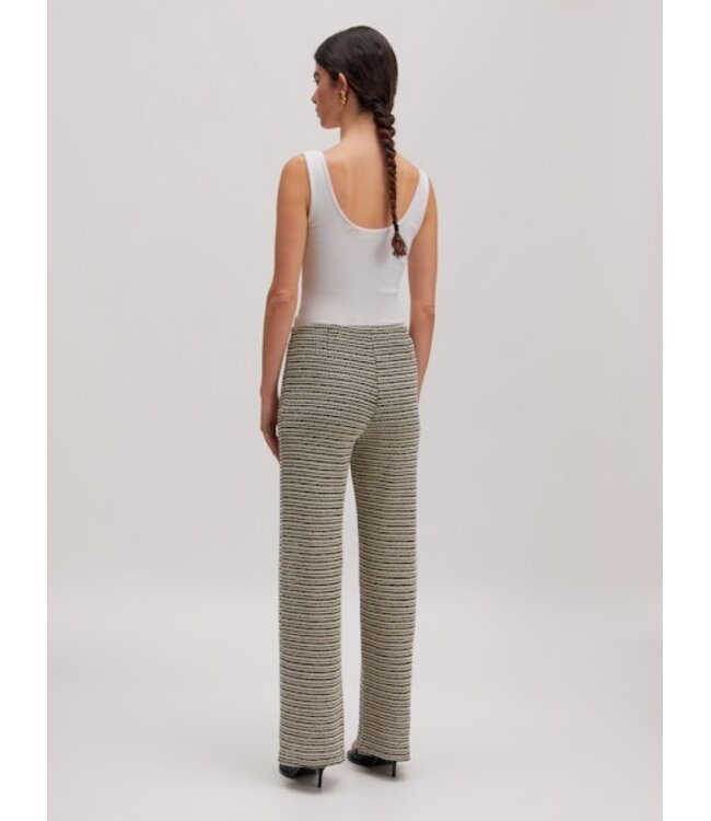Finn crochet broek crème-zwart
