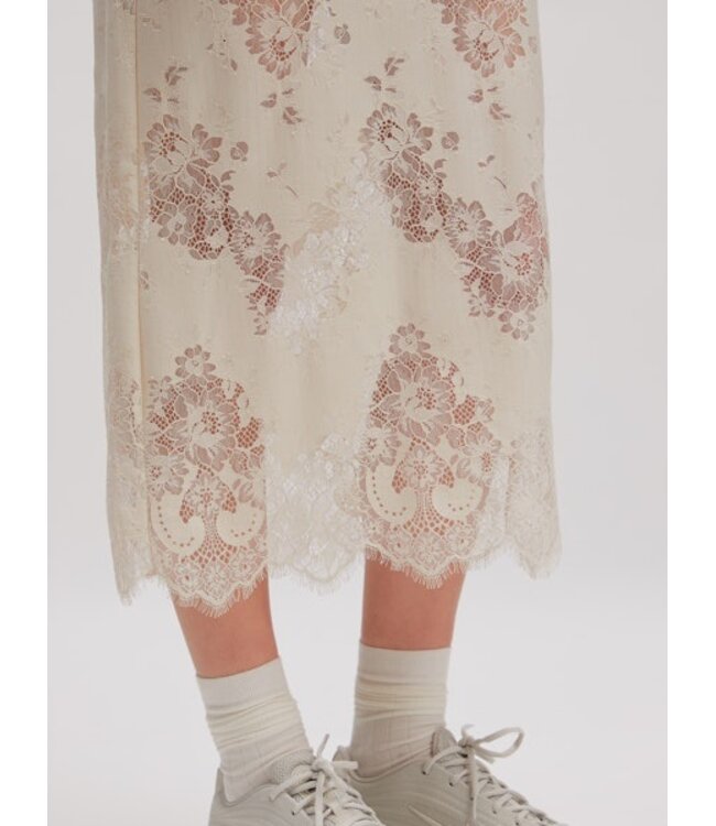 Sharon kanten rok crème