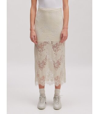 Sharon kanten rok crème