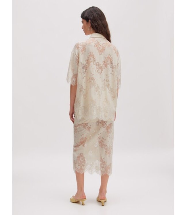 Bella kanten blouse crème