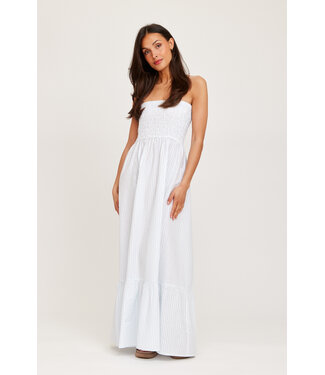 Maxine gestreepte jurk blauw