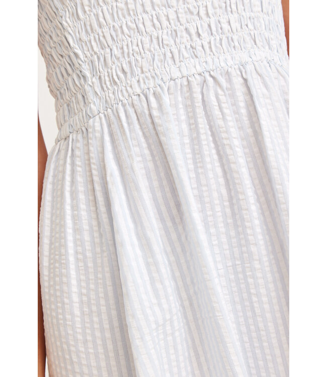 Maxine gestreepte jurk blauw