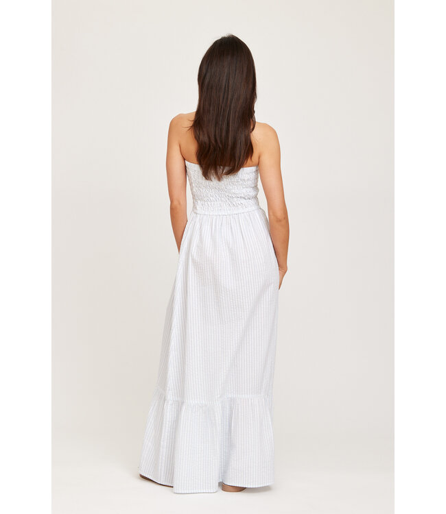 Maxine gestreepte jurk blauw
