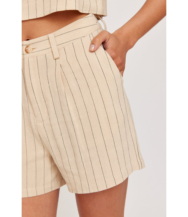 Janina linnen short beige