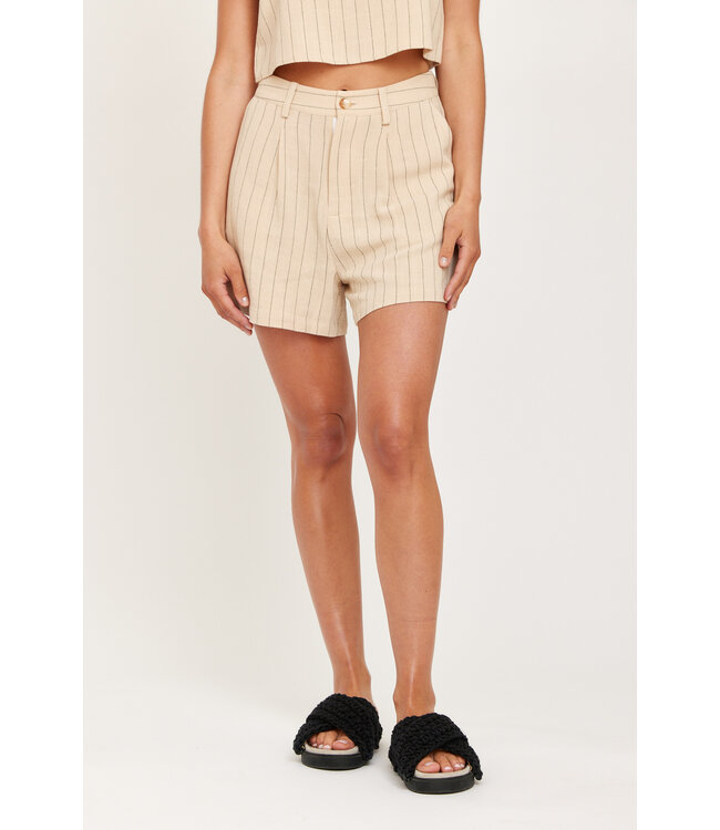 Janina linnen short beige