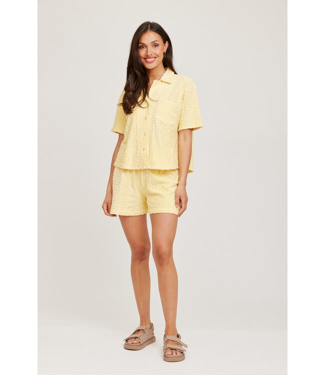 Terry short geel