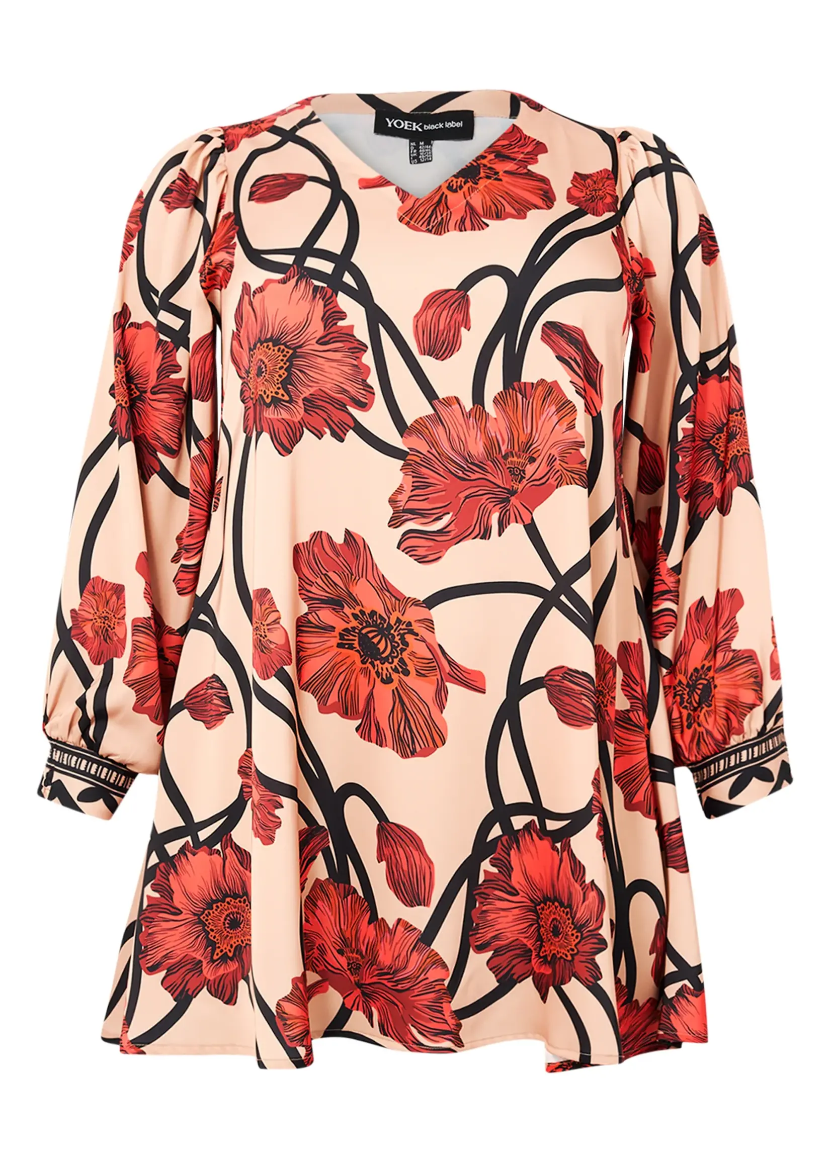 Yoek Yoek Black Label tuniek PAPAVERO – stijlvol en vrouwelijk design