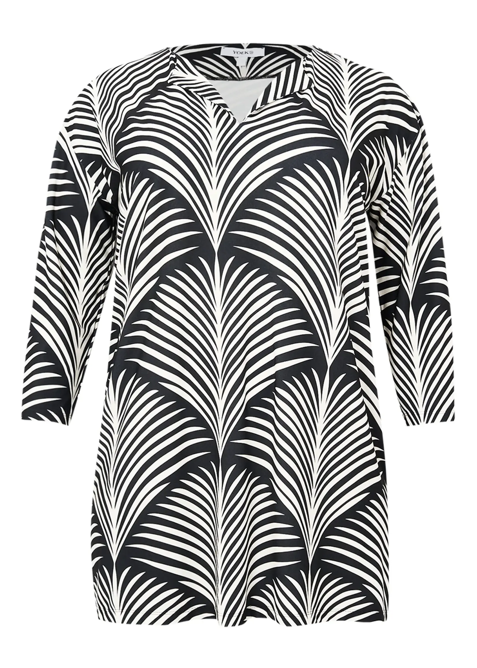 Yoek Yoek Tuniek Palm – moderne grafische look in zwart-wit