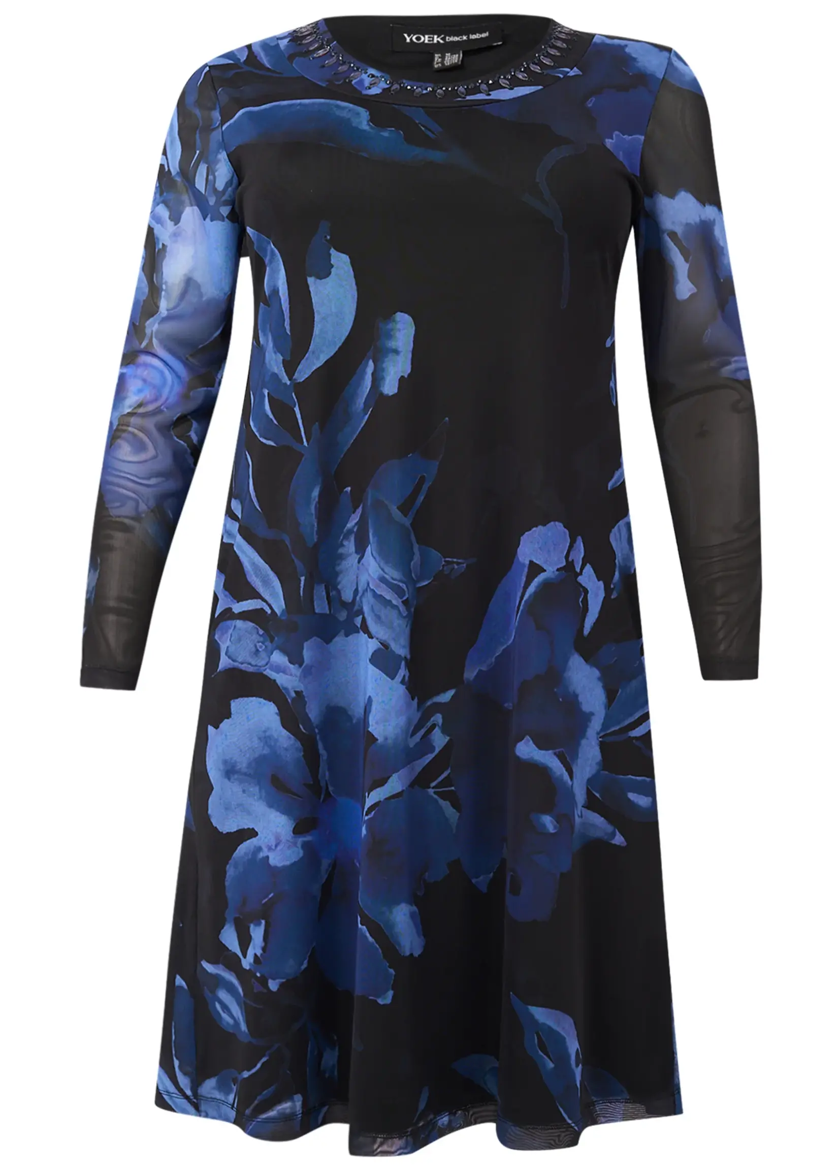 Yoek Yoek jurk Valentine – elegant en verfijnd in diepblauw