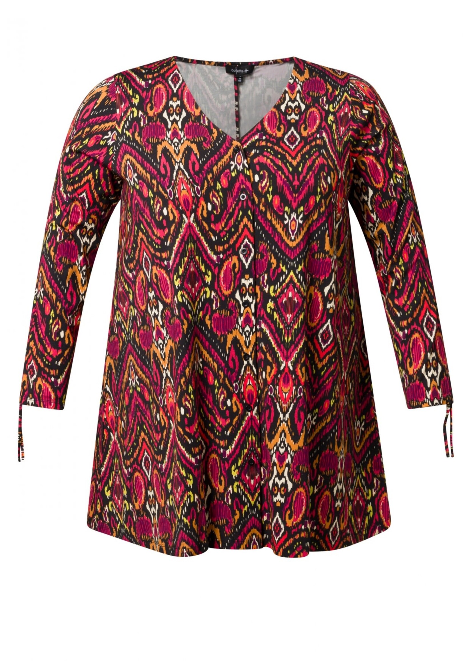 Colletta A-lijn Tuniek met V-hals en Verstelbare Lange Mouw