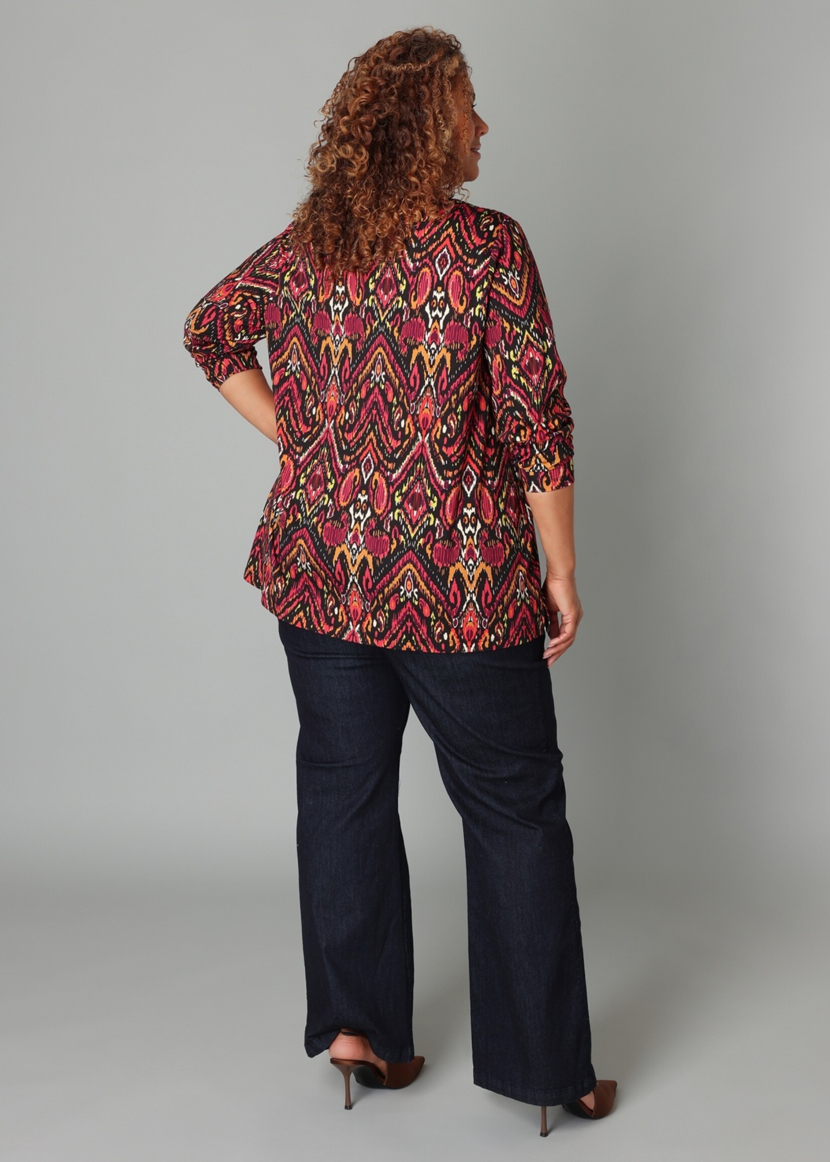 Colletta A-lijn Tuniek met ¾ Mouw en Flatterende Pasvorm