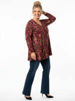 Colletta Colletta Plus Size Tuniek – Stijlvol Comfort in Roodtinten