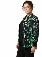 Colletta Regular Fit Blouse met Overhemdkraag en Lange Mouw