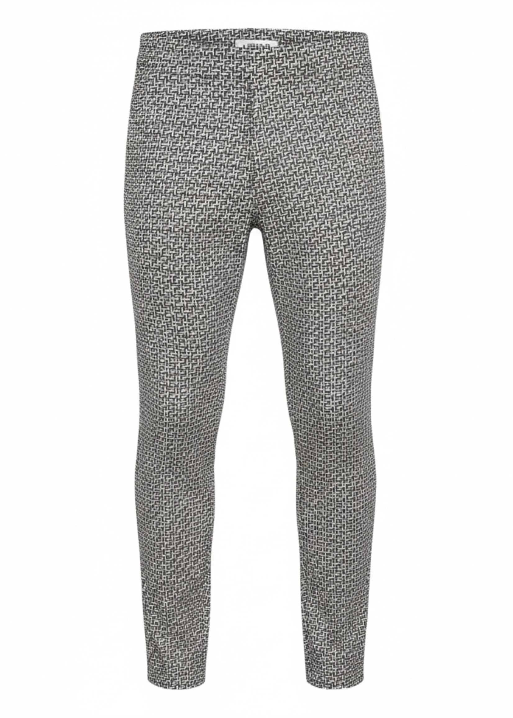 KJBrand KJBrand Jeggings Jenny in zwart/wit print – stijlvolle plus size broek