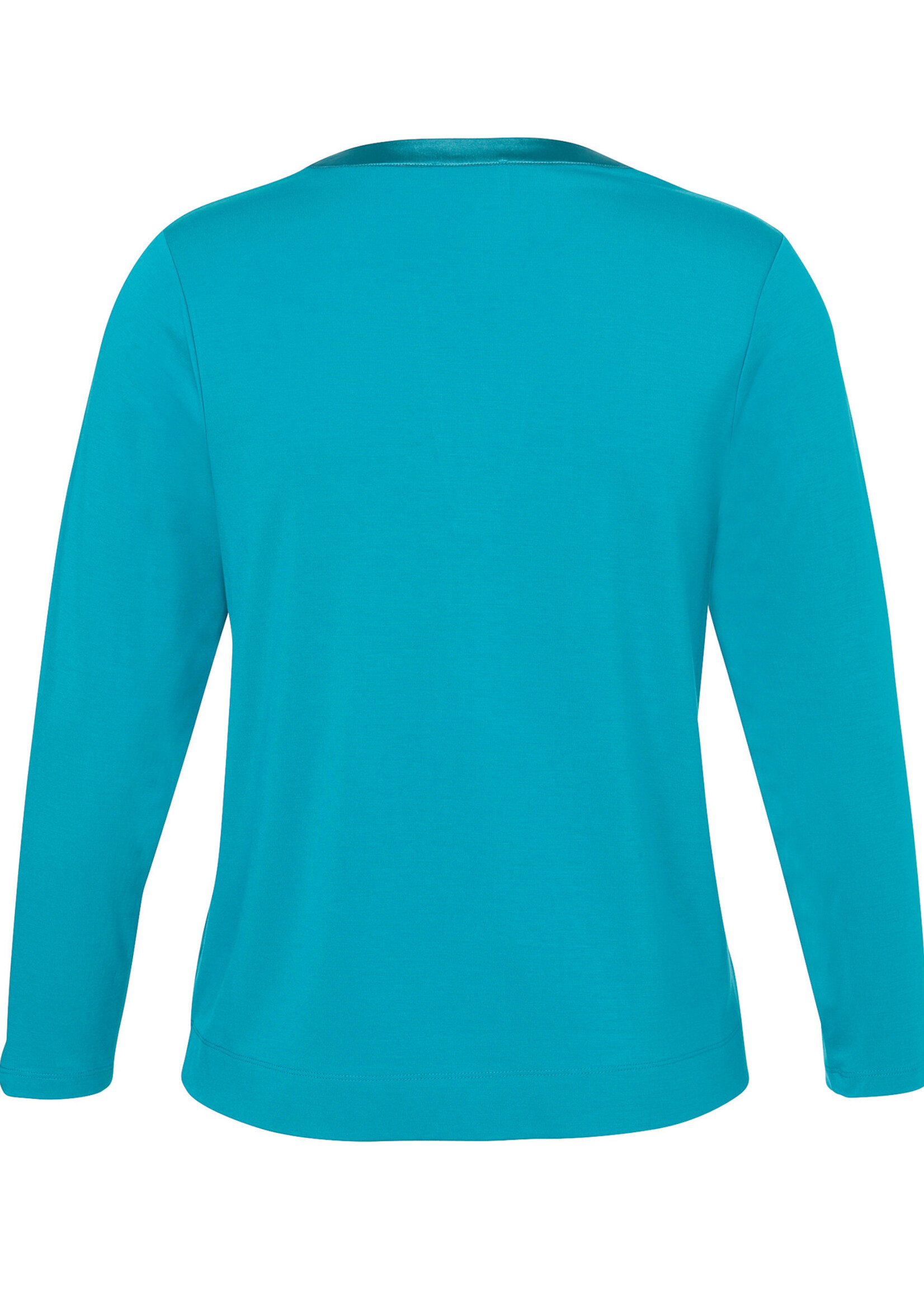 Via Appia Via Appia Due shirt in aqua met satijnen halsdetail