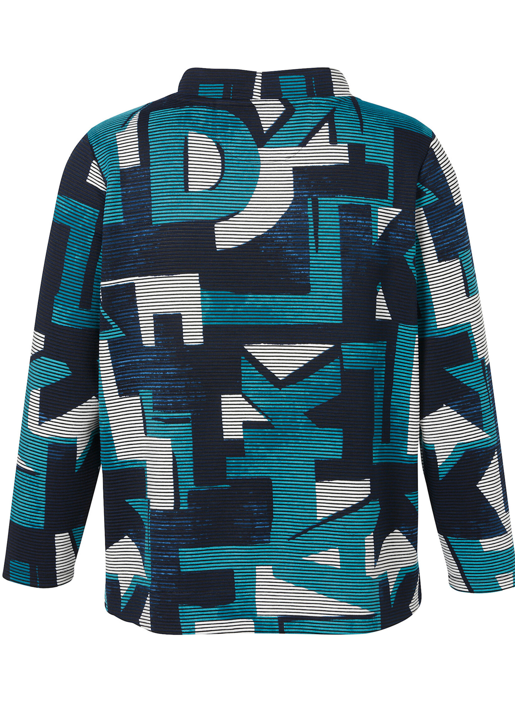 Via Appia Via Appia Due sweatshirt met grafische print in aqua en blauw