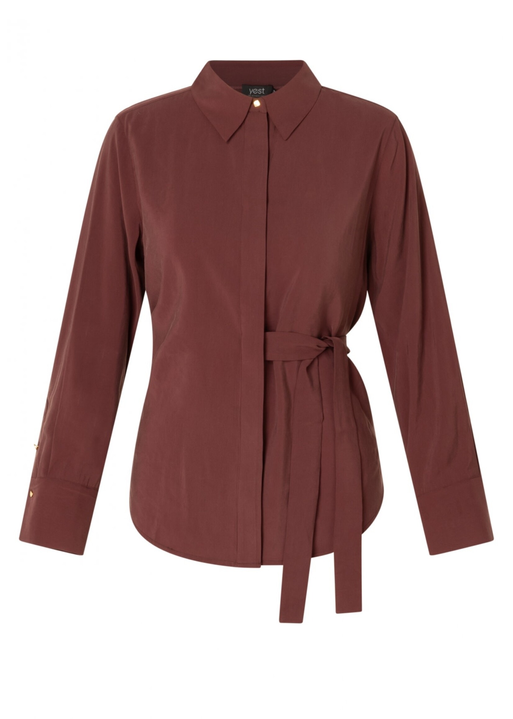 Yest Curve Blouse Giselle in bordeaux – elegant plus size design (A005783)