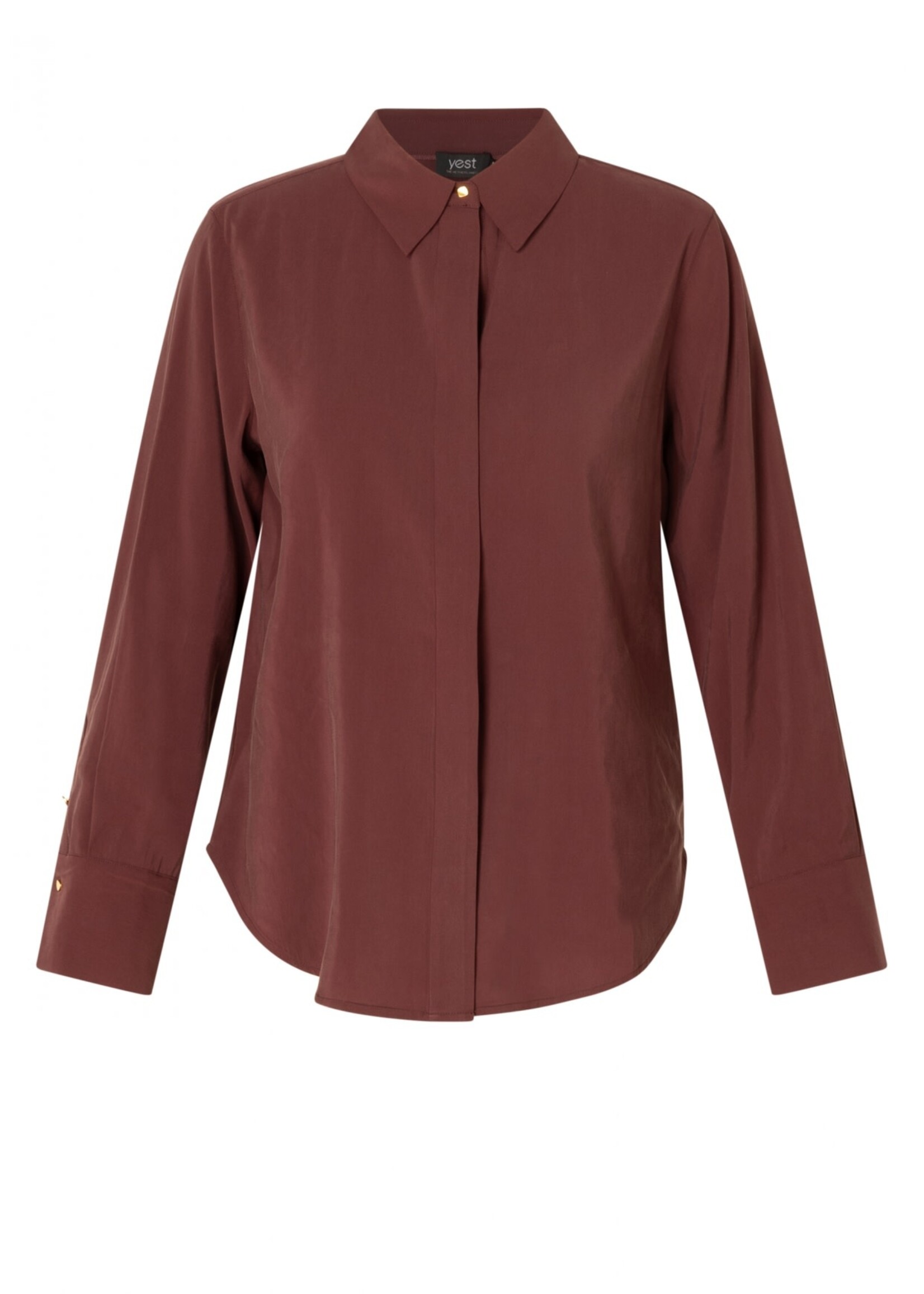 Yest Curve Blouse Giselle in bordeaux – elegant plus size design (A005783)