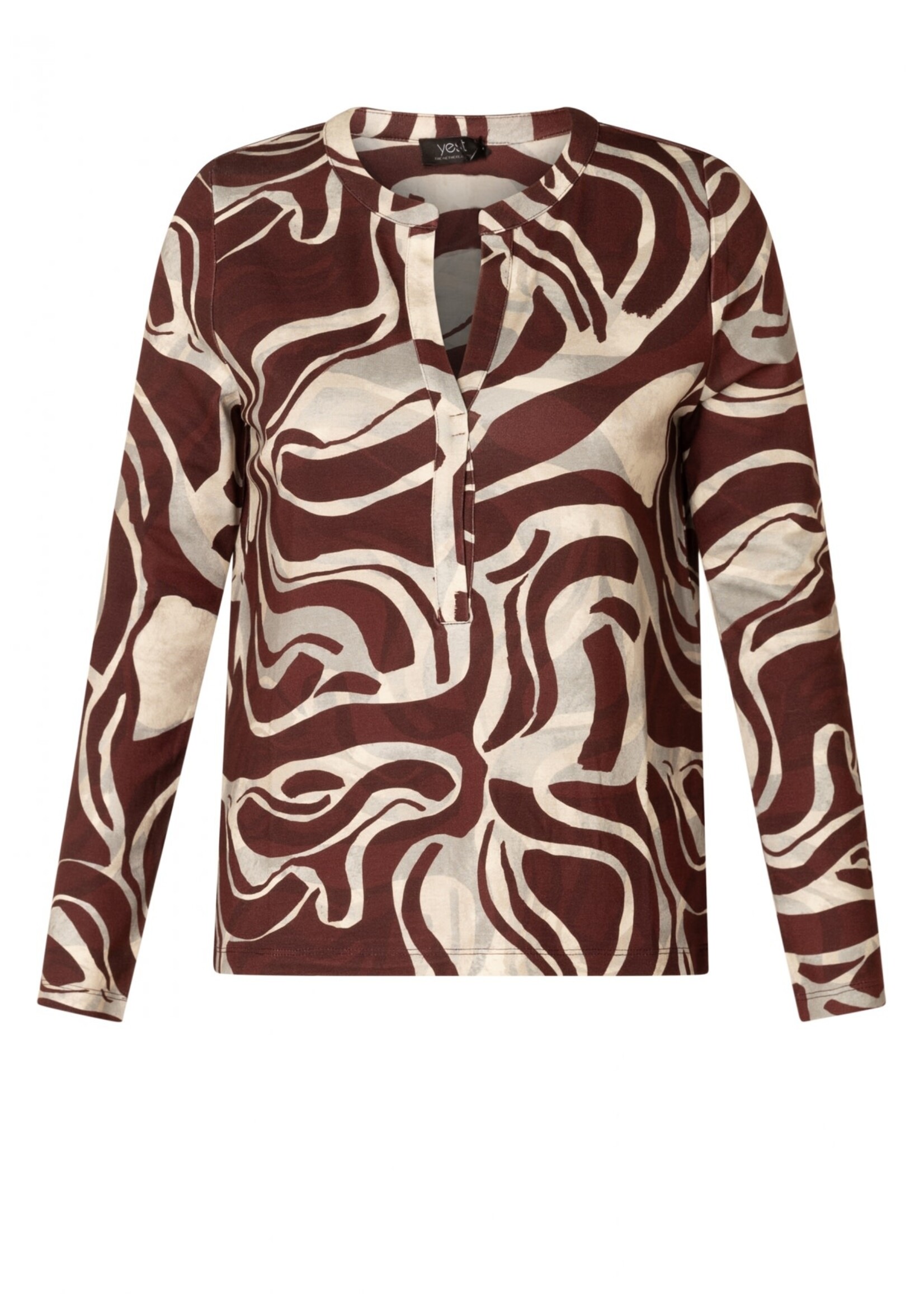 Yest Curve Yest Curve shirt in bordeaux – stijlvol plus size design