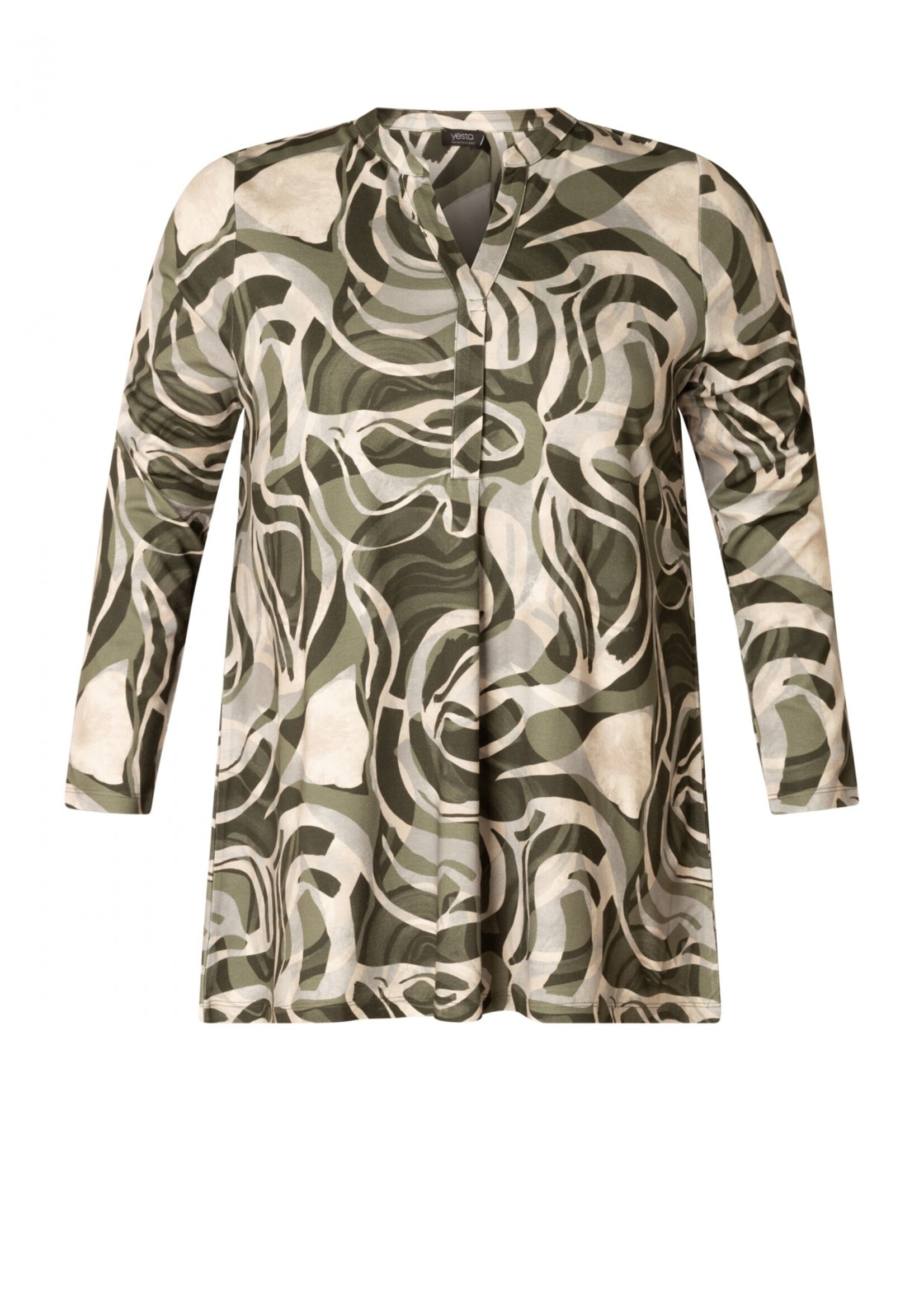 Yest Curve Yest Curve Tuniek in groen – stijlvol plus size design