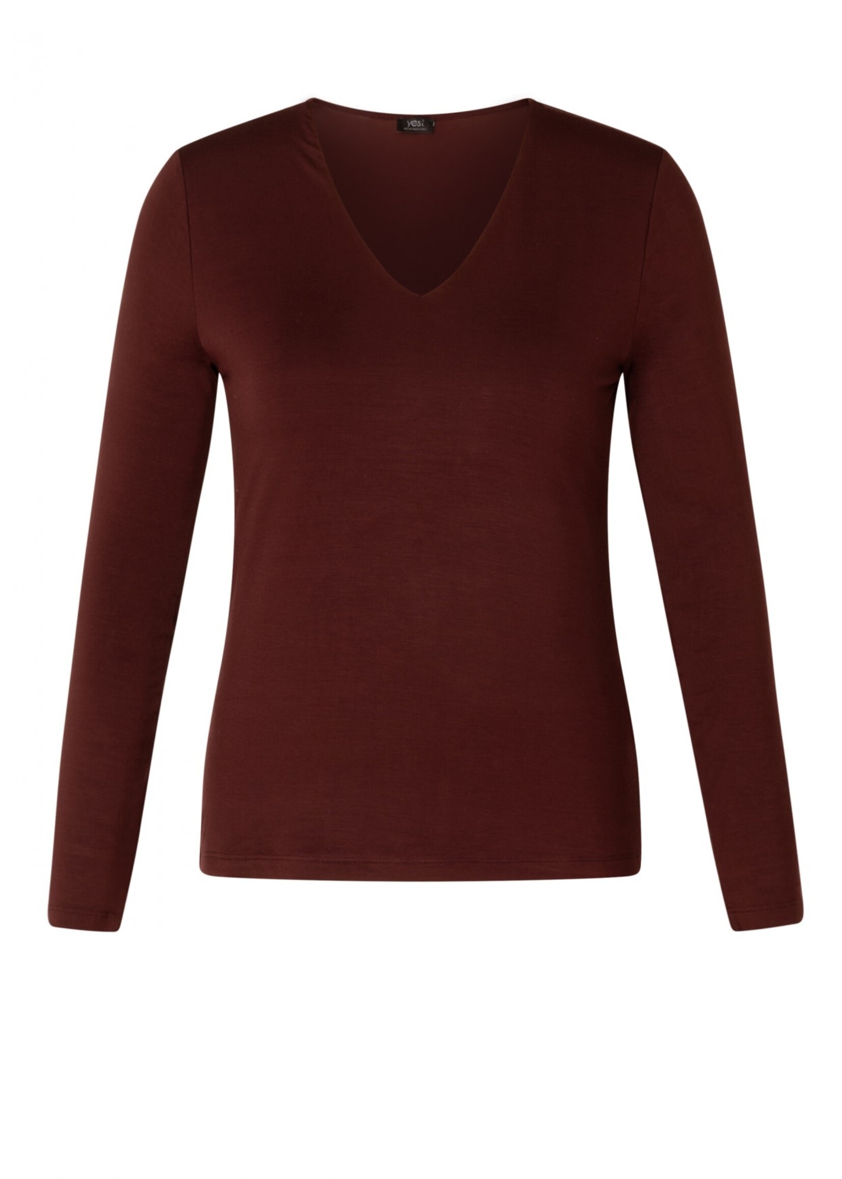 Yest Curve Longsleeve shirt van Yest Curve in bordeaux (A006002)
