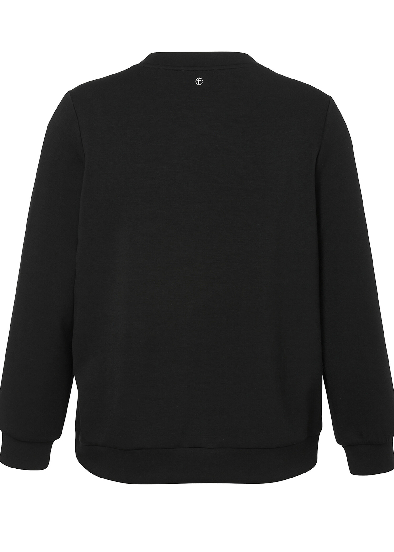 Frapp Frapp sweatshirt in zwart met glanzend detail – stijlvol en comfy