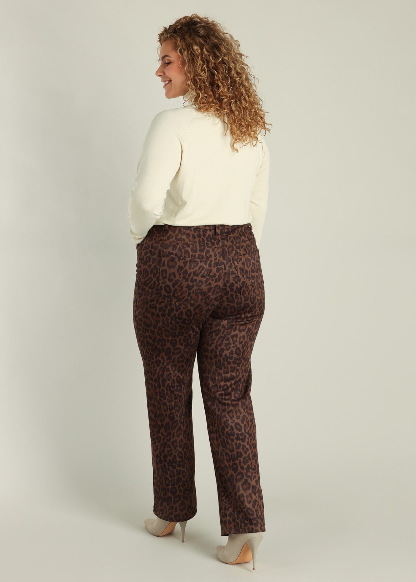 Yest Curve Yest Curve pantalon Gabrielle – subtiele panterprint