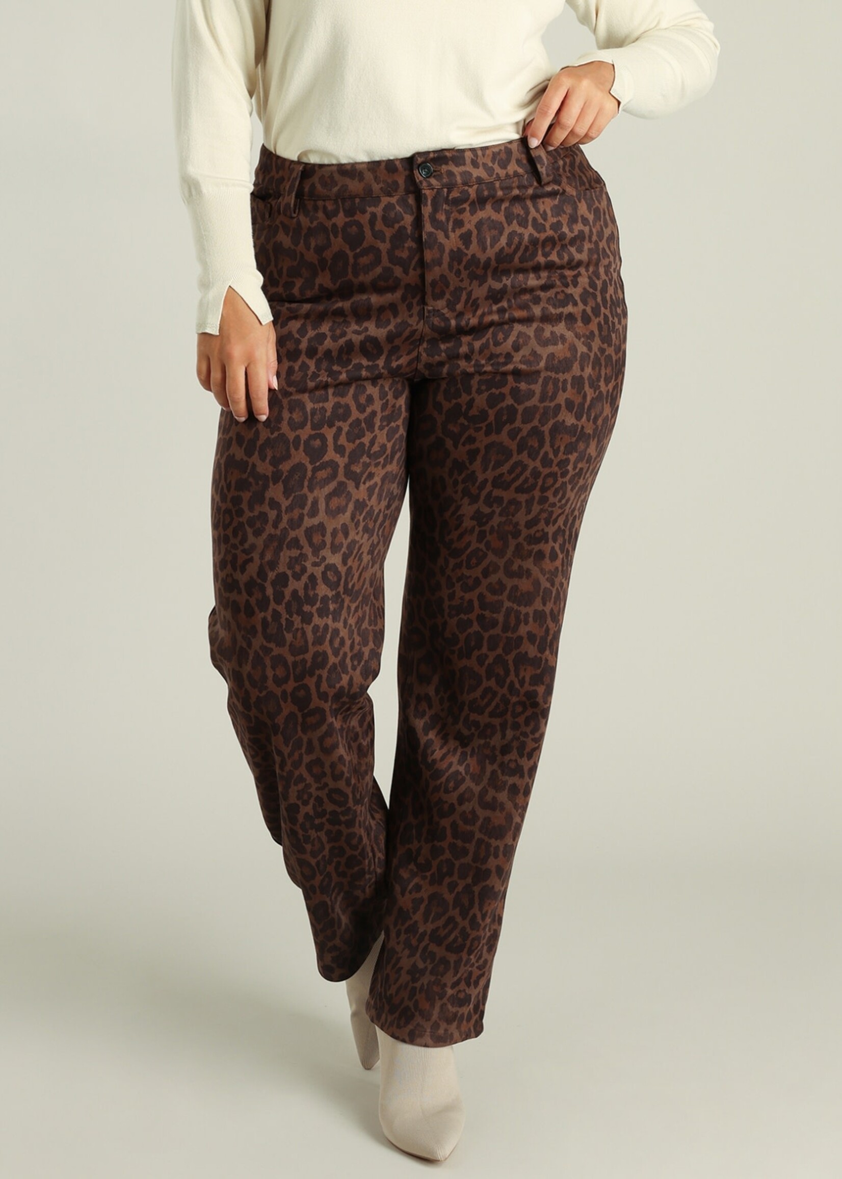 Yest Curve Yest Curve pantalon Gabrielle – subtiele panterprint